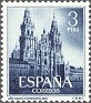 Spain - 1953 - Compostela Holy Year - 3 Ptas - Azul - Compostela, Holy, Year, Cathedral - Edifil 1131 - Catedral de Santiago Compostela - 0